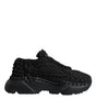 Dolce & Gabbana Black Knitted Daymaster Sneakers Shoes