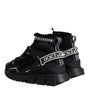 Dolce & Gabbana Black Sorrento Socks Logo Sneakers Shoes