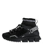 Dolce & Gabbana Black Sorrento Socks Logo Sneakers Shoes
