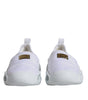 Dolce & Gabbana White Padded Fabric Low Top Sneakers Shoes