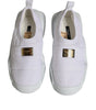 Dolce & Gabbana White Padded Fabric Low Top Sneakers Shoes
