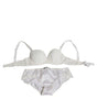Dolce &amp; Gabbana White Silk Stretch Panty Balconette Bra Underwear