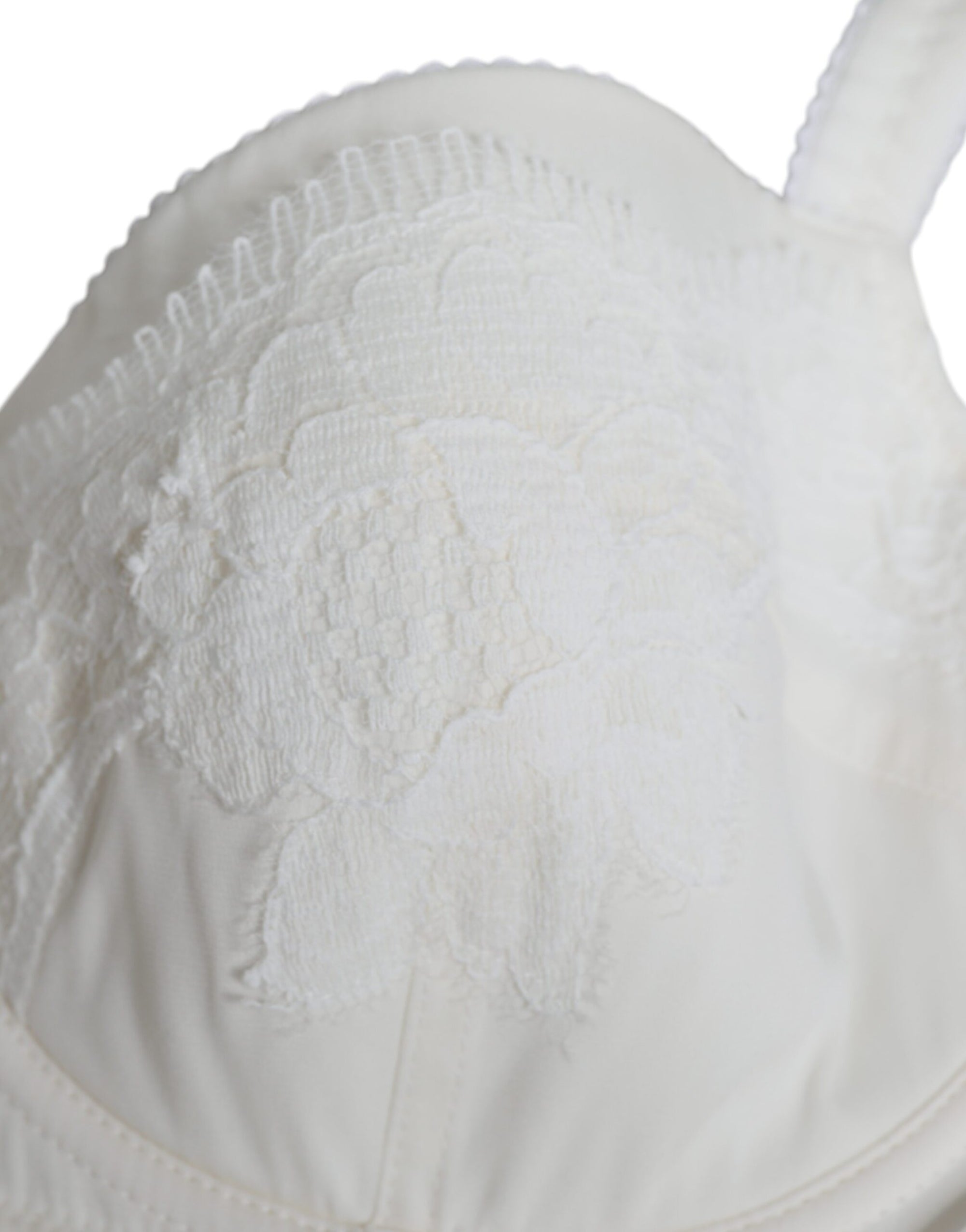 Dolce &amp; Gabbana White Silk Stretch Panty Balconette Bra Underwear