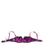 Dolce &amp; Gabbana Purple Silk Underwired Balconette Bra Underwear