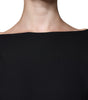 Dolce & Gabbana Black Viscose Cut Out A-line Long Sleeves Mini Dress