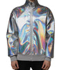 Dolce & Gabbana Silver Iridescent Full Zip Men Bomber Jacket