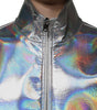 Dolce & Gabbana Silver Iridescent Full Zip Men Bomber Jacket