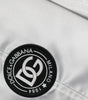 Dolce & Gabbana White Polyester Logo Full Zip Bomber Jacket