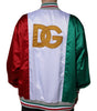 Dolce & Gabbana Multicolor Italia Button Down Bomber Jacket
