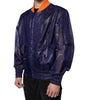 Dolce & Gabbana Blue Cotton Stretch Full Zip Bomber Jacket