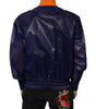 Dolce & Gabbana Blue Cotton Stretch Full Zip Bomber Jacket