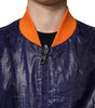 Dolce & Gabbana Blue Cotton Stretch Full Zip Bomber Jacket