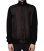 Dolce & Gabbana Black Logo Monogram Full Zip Bomber Jacket