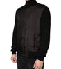 Dolce & Gabbana Black Logo Monogram Full Zip Bomber Jacket