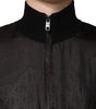 Dolce & Gabbana Black Logo Monogram Full Zip Bomber Jacket
