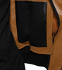 Dolce & Gabbana Brown Leather Full Zip Men Bomber Jacket