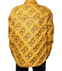 Dolce & Gabbana Yellow Logo Padded Buttoned Blouson Jacket