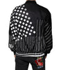 Dolce & Gabbana Black Polka Dot Stripe Nylon Bomber Jacket