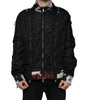Dolce & Gabbana Black Nylon Full Zip Men Bomber Jacket