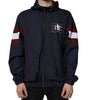 Dolce & Gabbana Blue Logo Full Zip Hooded Men Bomber Jacket