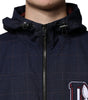 Dolce & Gabbana Blue Logo Full Zip Hooded Men Bomber Jacket
