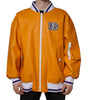 Dolce & Gabbana Orange White Full Zip Jersey Bomber Jacket