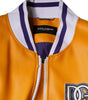 Dolce & Gabbana Orange White Full Zip Jersey Bomber Jacket