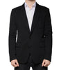Blazer formel à simple boutonnage en laine noire Dolce & Gabbana
