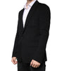 Blazer formel à simple boutonnage en laine noire Dolce & Gabbana