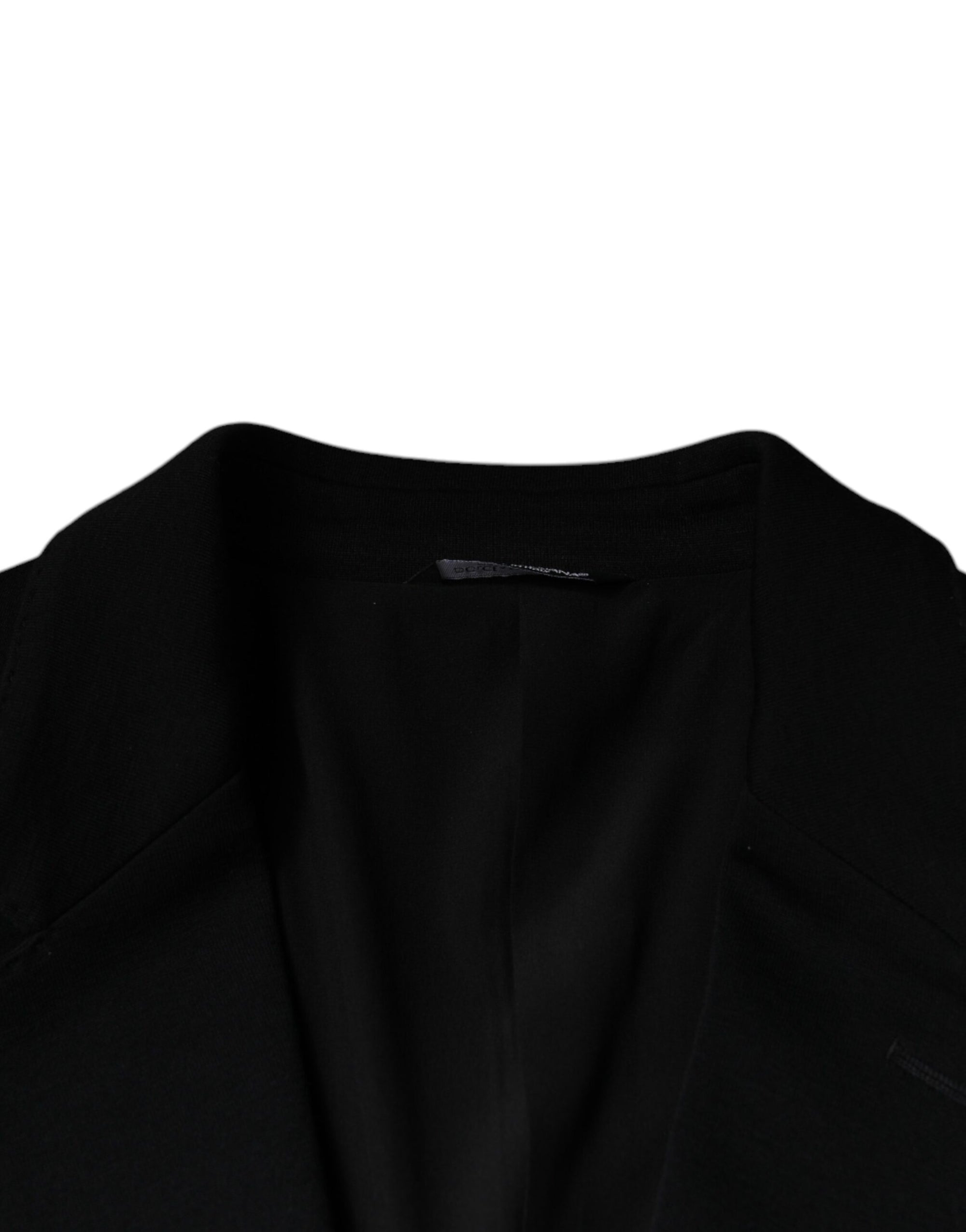 Blazer formel à simple boutonnage en laine noire Dolce & Gabbana