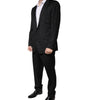 Dolce & Gabbana Black Wool Single Breasted Formal Suit
