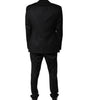 Dolce & Gabbana Black Wool Single Breasted Formal Suit