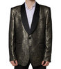 Blazer manteau simple boutonnage en jacquard Dolce & Gabbana Gold SICILIA