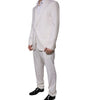 Costume 3 pièces slim fit en laine et soie blanche Dolce &amp; Gabbana