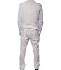 Costume 3 pièces slim fit en laine et soie blanche Dolce &amp; Gabbana