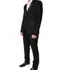 Costume 3 pièces slim fit en laine noire Dolce &amp; Gabbana