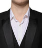 Costume 3 pièces slim fit en laine noire Dolce &amp; Gabbana