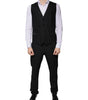 Costume 3 pièces slim fit en laine noire Dolce &amp; Gabbana