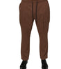 Dolce & Gabbana Brown Stripes Skinny Men Dress Pants