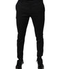 Dolce & Gabbana Black Wool Skinny Formal Dress Pants