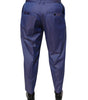 Dolce & Gabbana Blue Wool Tapered Formal Dress Pants
