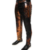 Dolce & Gabbana Multicolor Jacquard Skinny Men Pants