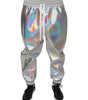 Dolce & Gabbana Silver Iridescent Men Jogger Sweatpants Pants