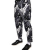 Dolce & Gabbana Gray Banana Leaf Cotton Stretch Capri Pants