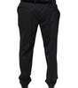 Dolce & Gabbana Black Wool Men Formal Dress Pants