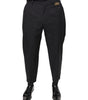Dolce & Gabbana Black Crown Cotton Dress Pants