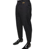 Dolce & Gabbana Black Crown Cotton Dress Pants