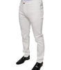 Dolce & Gabbana White Cotton Skinny Slim Men Denim Jeans