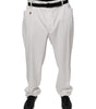 Pantalon fuselé en coton blanc pour homme Brunello Cucinelli