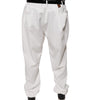 Pantalon fuselé en coton blanc pour homme Brunello Cucinelli